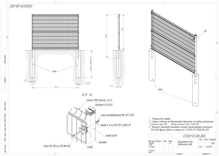 Металлические ограждения 3D